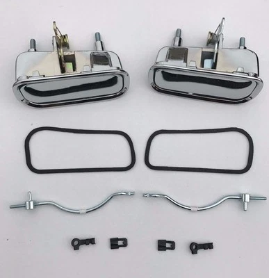 69-82 Corvette Outside Door Handles with Rods Clips Gaskets 10 pc Kit NEW - Image 1 of 4