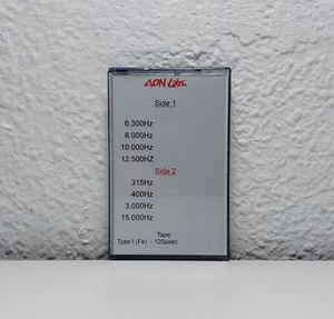 Custom 001 Calibration Test Cassette Speed Azimuth Wow&Flutter 4 + 4 Freq. - Zdjęcie 1 z 4