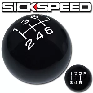BLACK/WHITE VINTAGE SHIFT KNOB FOR 6 SPEED SHORT THROW SELECTOR UN2 KIT K47 - Picture 1 of 1