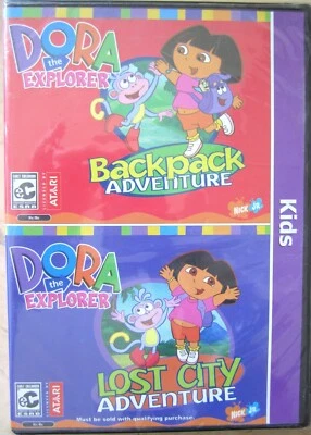 Dora the Explorer Backpack Adventure and Lost City Adventure CDRom  *NIB  - Image 1 of 2