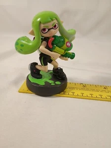Genuine Nintendo Splatoon 2 & 3 Inkling Girl Lime Green Amiibo Loose Figure - Picture 1 of 5