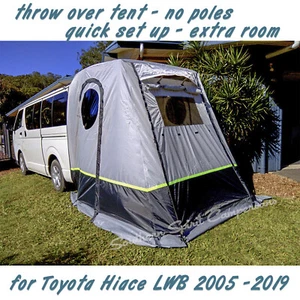 tailgate REAR TENT+ floor 3 doors for Toyota HIACE LWB campervan shade annex VAN - Picture 1 of 9