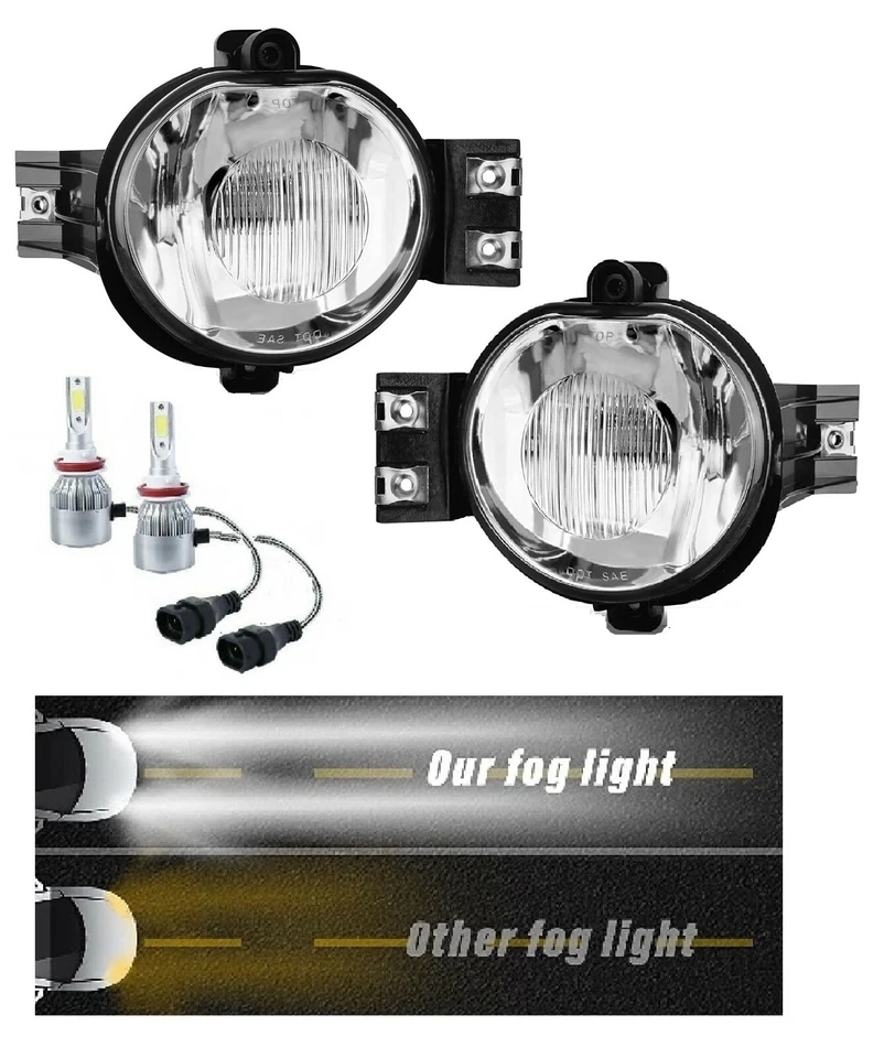 2004 2005 2006 Dodge Durango/2002-2008 Ram 1500/2500/3500 Glass Fog Lights Pair - Image 1 of 1