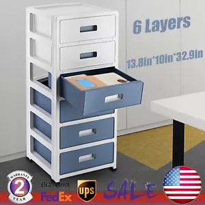 Wei? Schubladenschrank Kunststoff mit Rollen Rollcontainer mit Schubladen Wagen - Picture 1 of 14