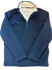 Orvis Xxl Brighton Blue Sherpa Lined 1/4 Zip Knit Pullover Gorpcore Sweater