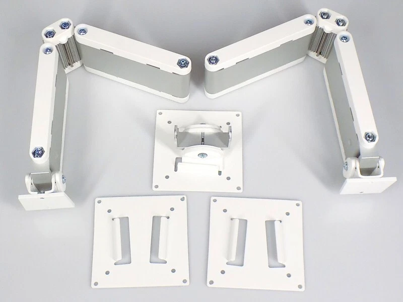 SMS VESA Multi Monitorhalterung für 3 Monitore bis 27 Zoll mit Tischklemme, Weiß - Bild 1 von 1