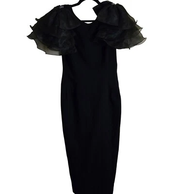 Потрясающий официальный шевелиться макси платье уникальный с оборками со стразами украшенные рукава - Изображение 1 из 4