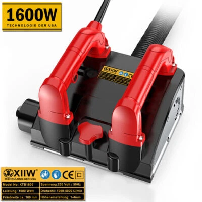 XIIW Betonschleifer Betonfräse Sanierungsfräse Fräse Schleifer Putzfräse 1600W - Bild 1 von 4