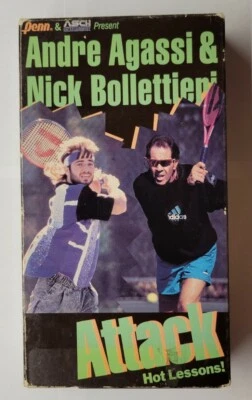 Attack! Hot Lessons With Andre Agassi and Coach Nick Bollettiere (VHS, 1992) - Image 1 of 4