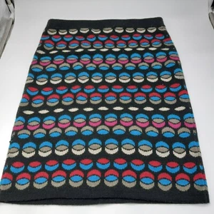 Vintage Jack Knit Mini A Line Multi Color Sweater Skirt SZ S Blue Red Black - Picture 1 of 8