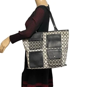 Nine West Shoulder Handbag Purse Gray Black - Picture 1 of 14