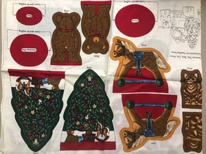 Panel de tela VIP Cranston recuerdos de Navidad adornos de pie oso de Santa - Imagen 1 de 3