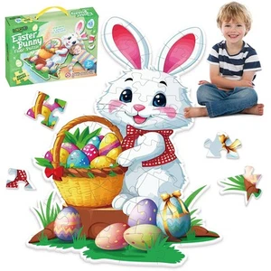 Easter Gifts for Kids, 45PCS Bunny Floor Puzzle for Kids Age 4-8 Large Jigsaw... - Picture 1 of 7