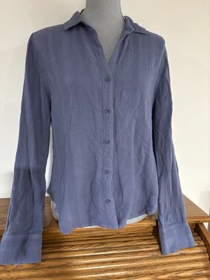 Blusa para mujer Cloth & Stone azul periwinkle abotonada talla S venta al por menor $35 Foto 1 de 4