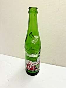 Vintage Mountain Dew 10 Unzen Hillbilly Glasflasche "It'll Tickle Yore Innards" Soda - Bild 1 von 5