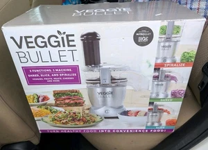 Veggie Bullet Juego de 12 Piezas 3 Funciones Cortar-Triturar-Procesador Espiralizar Nuevo - Imagen 1 de 1