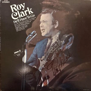 ALBUM LP AUTÓGRAFO FIRMADO A MANO ROY CLARK "HE'LL HAVE TO GO" - Imagen 1 de 2
