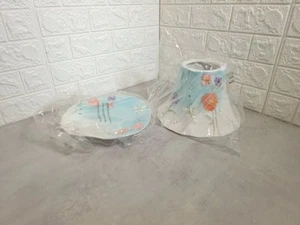 VHTF Yankee Candle 2pc Spring Butterfly Floral Large Shade & Plate - Picture 1 of 4