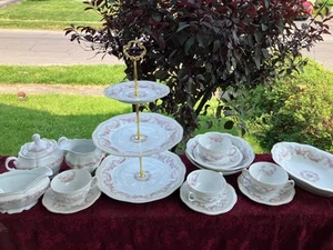ANTIQUE! Z. S. & Co. PH Leonard Austria Orleans Pattern 3 Tier Tray & More! - Picture 1 of 8