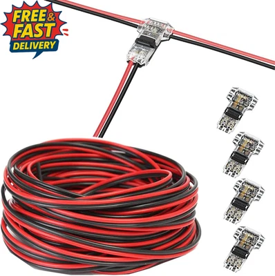 20M 22WAG 2 Pin LED Strip Extension Cable 12V Cord LED Wire for SMD 3528 2835 50 - Image 1 of 4