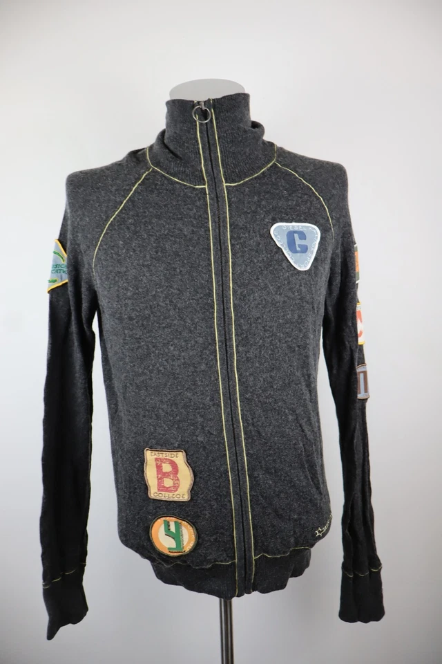 Diesel Suéter Hombre Cárdigan Talla L Hombre Suéter Lana Algodón Con Parches de Cremallera Foto 1 de 4