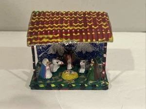 Belén mexicano miniatura arte popular diorama decoración de Navidad 2,75 pulgadas - Imagen 1 de 10