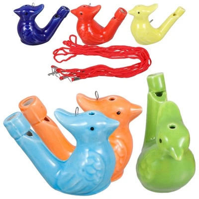 6pcs Ceramic Bird Whistles Toys Children Bath Musical Toys Kids Anniversaire - Photo 1/4