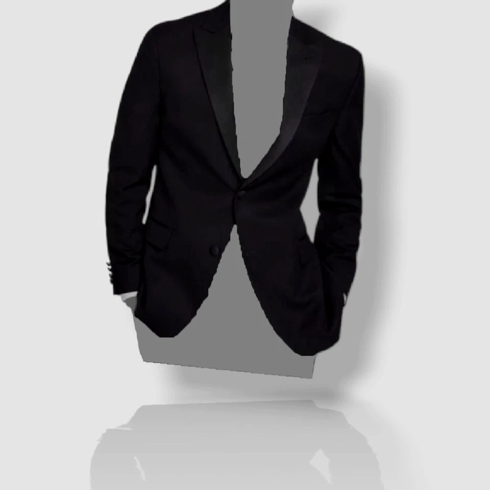 Alfani Men Black Classic-Fit Stretch Tuxedo Sport Coat Suit Jacket Size 44L
