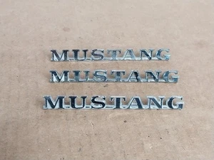3 Vtg OEM 1964 1965 1966 Ford Mustang Emblem Badge Car Exterior Metal Letters - Picture 1 of 9