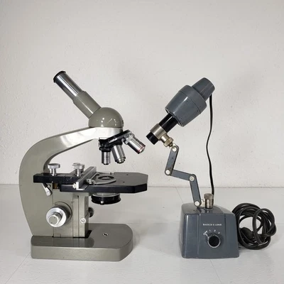 Tested Vintage Olympus Tokyo Monocular Microscope With Illuminator 10X 40X 100X  - Image 1 of 4