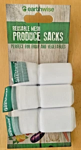 Earthwise Malla Reutilizable Producir Sacos Esenciales de Cocina, Paquete de 1 (3 Bolsas), Blanco - Imagen 1 de 2