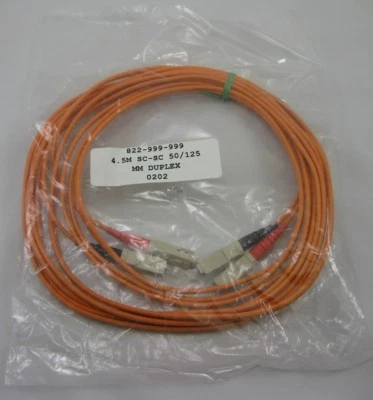 4.5M OM2 SC to SC 50/125 Multimode Duplex Fiber Optic Patch Cable 14.7' ft - Image 1 of 3