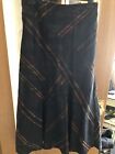 Per Una Brown  and black panel long/maxi skirt size 18R- VGC Lined
