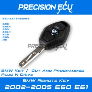 BMW E60 E61 2002-2005 serie 5 llave remota/corte y programado - Imagen 1 de 2