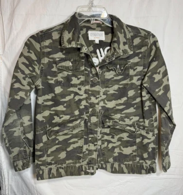 Gymboree девочек зеленый камуфляж куртка - размер XL (14) - "Hello Sunshine" - Изображение 1 из 4