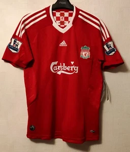 LIVERPOOL FOOTBALL CLUB 2008 RED HOME SHIRT ADIDAS CARLSBERG LFC BNWT PL PATCH S - Picture 1 of 12