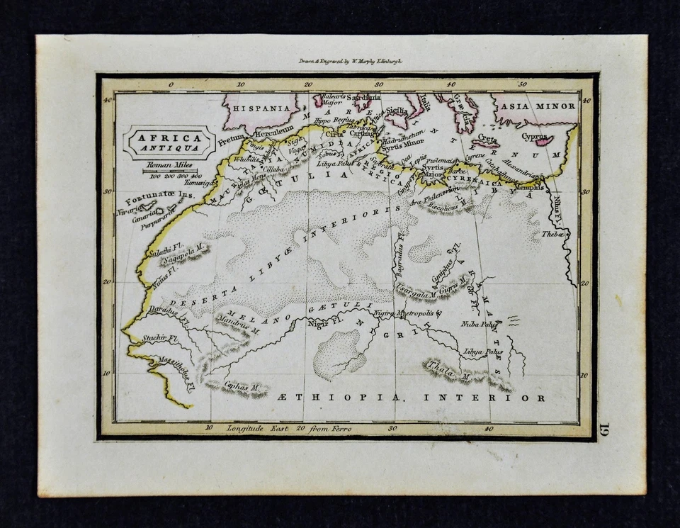 Mapa Murphy 1832 Antiguo Norte de África Sahara Mauritania Cartago Cirene Numidia Foto 1 de 1