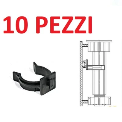 GANCIO MOLLE PER ZOCCOLO MOBILI CUCINA ATTACCO SU PIEDINI ZOCCOLATURA PZ.10 - Immagine 1 di 4