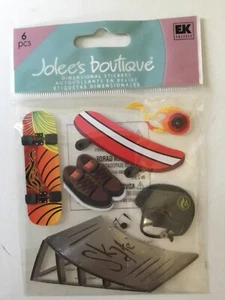Jolees Boutique SKATEBOARDING Skate Board helmet Jumps Ramp Scrapbook Stickers - Picture 1 of 1