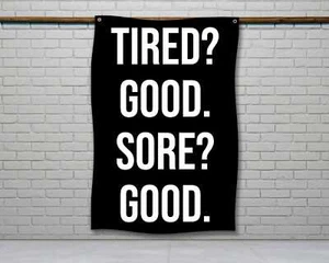 Motivational Gym Flag Banner - Custom Weightlifting Wall Art - Picture 1 of 6