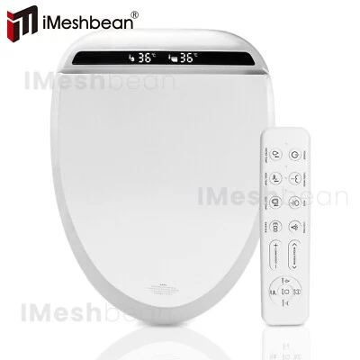 Smart Electric Bidet Toilet Heated Seat Elongated LCD Air Dryer  & Night Light - Image 1 of 4