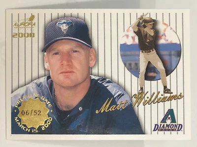 2000 Aurora Pinstripes - Premier Date - #9 - Matt Williams - NrMtMt - Image 1 of 4