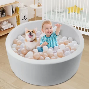 Foam Ball Pit for Toddlers Soft round Baby Playpen Ball Pool for Kids 35.4"X 11. - Picture 1 of 7