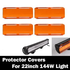 4x Snap on Amber Lens 36W Cover For 22" 144W 12" 72W 7" Led Work Light Bar - Picture 1 of 6