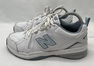 New Balance 608 Training Shoes WX608WB5 White Blue Athletic Womens Size 8.5 B - Picture 1 of 8