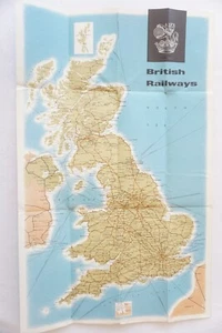 1950s British Rail Passenger Travel Facilities & Network Railway Map - Bild 1 von 5
