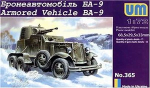 Unimodel 365 BA-9 Soviet Armored Vehicle WWII Plastik Modellbausatz im Maßstab 1:72 - Bild 1 von 9