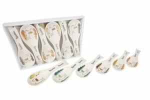 Set 6 Pezzi Poggiamestoli Poggia Mestolo In Ceramica Lama Cucina idea - Foto 1 di 1