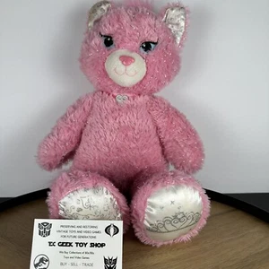 "Animal de peluche Build A Bear Purrincess 17"" rosa brillante gato gatito BAB" - Imagen 1 de 11