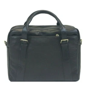 Italian Genuine Leather Men's Shoulderbag / Messenger Bag / Briefcase - Black - Picture 1 of 6